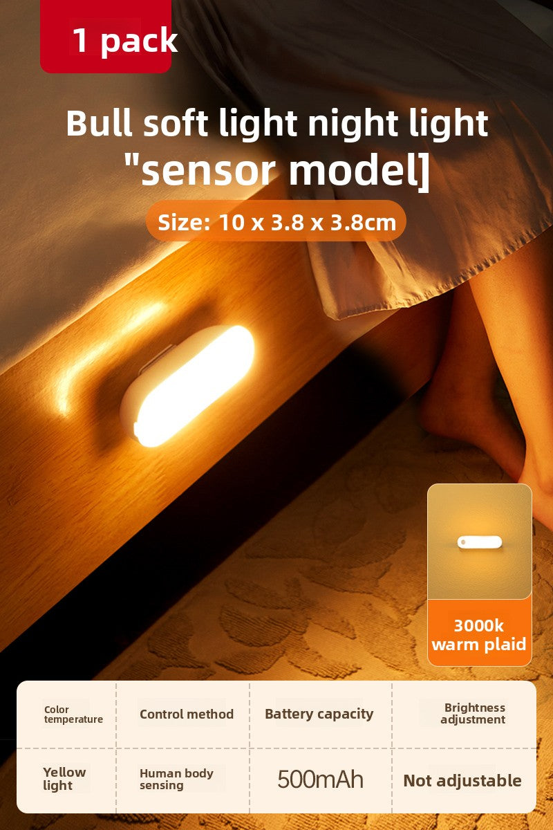 LED MOTION SENSOR LIGHT WIRELESS CLOSET LIGHT RECHARGEBLE NIGHT LIGHT