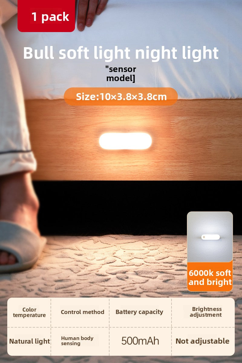 LED MOTION SENSOR LIGHT WIRELESS CLOSET LIGHT RECHARGEBLE NIGHT LIGHT