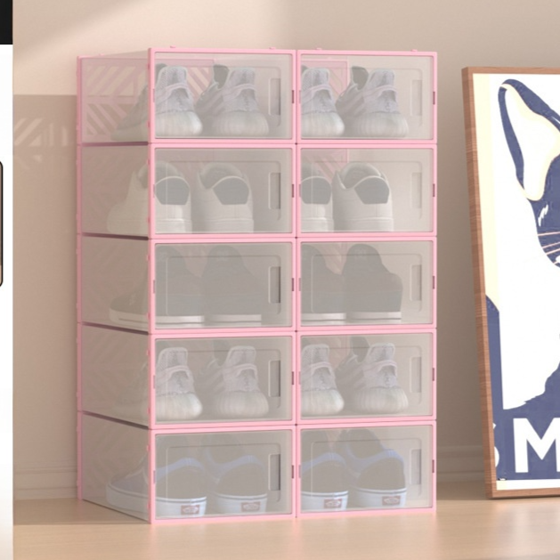 Transparent Foldable Shoe Storage Box
