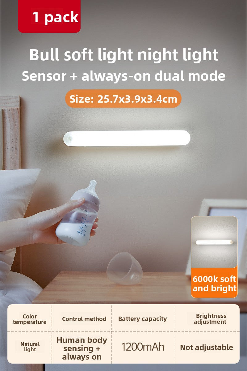 LED MOTION SENSOR LIGHT WIRELESS CLOSET LIGHT RECHARGEBLE NIGHT LIGHT