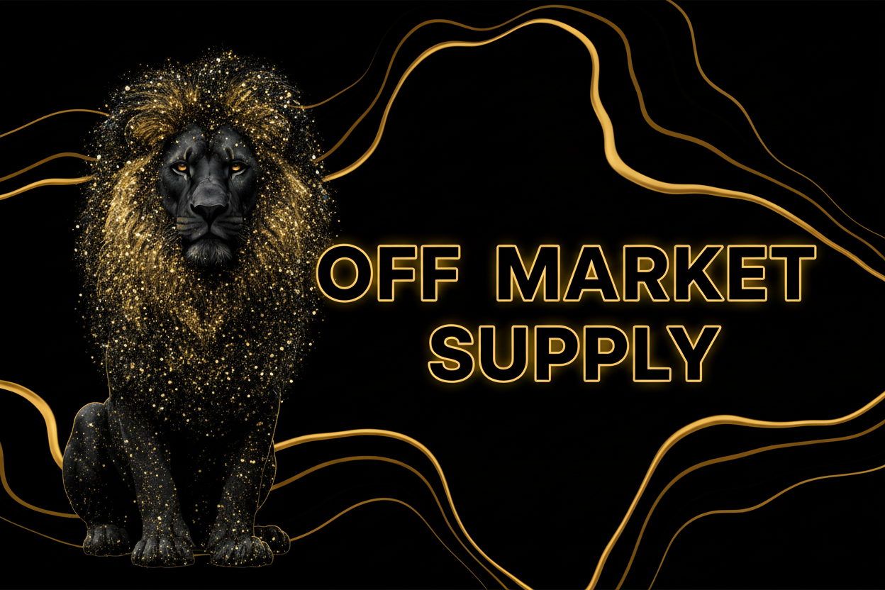 OFF MARKET SUPPLY - Gold Glitter Lion